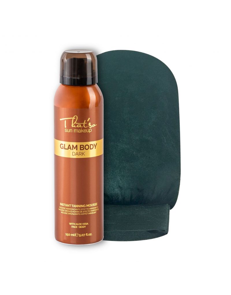  That’so Sun Makeup GLAM BODY MOUSE DARK intense tanning and bronze effect ( DHA 6%) & That’so DOUBLE USE Tanning Mitt